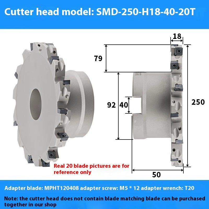 2079-CNC sleeve SMD side and face milling cutterhead CNC indexable chip SMC cutterhead T-slot grooving MPHT06 Shandong Denso Pricision Tools Co.,Ltd.